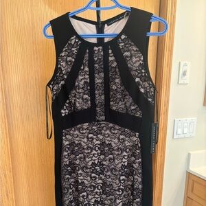 Brand New Ivanka Trump Black Dress with Lace -Size 10